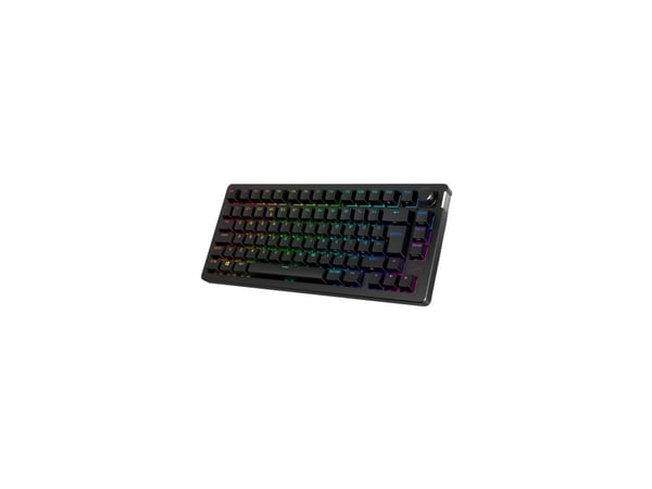 HyperX Alloy Rise - Tastatur - 1000 Hz polling rate, 100% anti-ghosting, 80 millioner tasteklikk - 75% - bakgrunnsbelyst - trådløs - 2.4 GHz, Bluet...