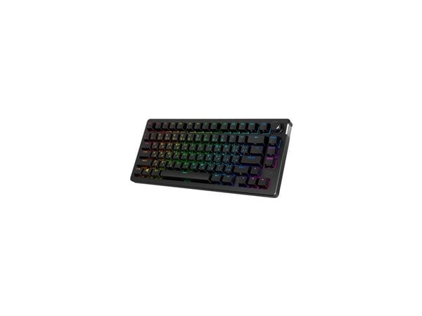 HyperX Alloy Rise - Tastatur - 1000 Hz polling rate, 100% anti-ghosting, 80 millioner tasteklikk - 75% - bakgrunnsbelyst - trådløs - 2.4 GHz, Bluet...