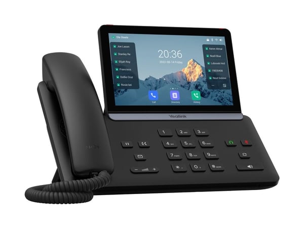 Yealink SIP-T88W - VoIP-telefon med anrops-ID/samtale venter - IEEE 802.11a/b/g/n/ac/ax (Wi-Fi) / Bluetooth 5.0 - 10-veis anropskapasitet - SIP, SI...