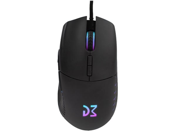 Dream Machines DM5 BLINK, Høyre hendt, Optisk, USB Type-A, 16000 DPI, 10 ms, Sort