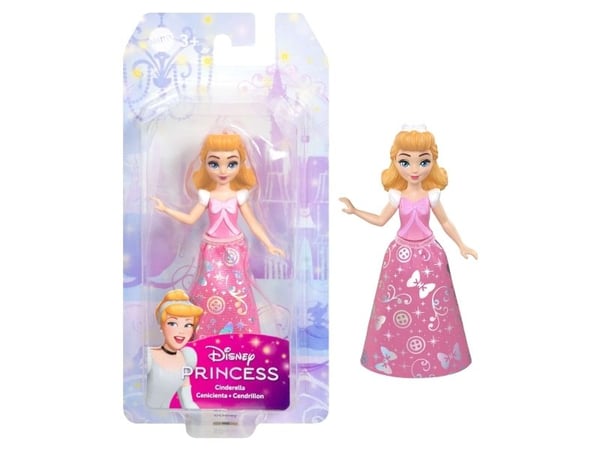 Disney Princess Cinderella Core Small Doll, Pieni nukke, Naaras, 3 vuosi/vuosia, Poika/tyttö, 95,4 mm, 50 g