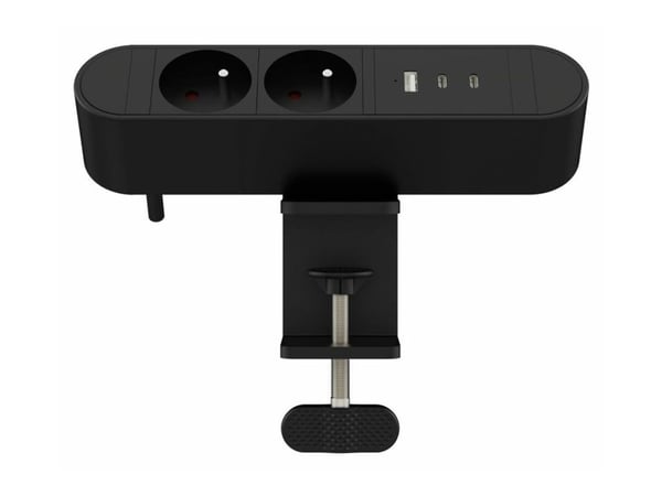 Microconnect MC-MDPS-FR2-30W, 1,8 m, Tyyppi E, Musta, 2 AC-pistorasia(a), 250 V, 16 A
