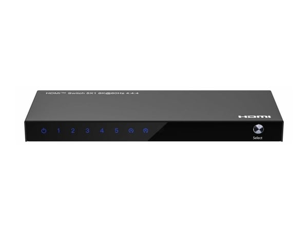 MicroConnect - Video/lyd-splitter - 8K60Hz, HDCP 2.3, with remote control - 5 x HDMI - stasjonær