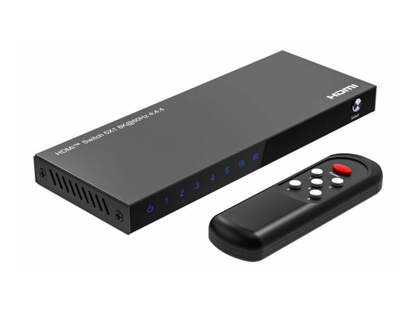 MicroConnect - Video/lyd-splitter - 8K60Hz, HDCP 2.3, with remote control - 5 x HDMI - stasjonær