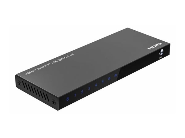 MicroConnect - Video/lyd-splitter - 8K60Hz, HDCP 2.3, with remote control - 5 x HDMI - stasjonær