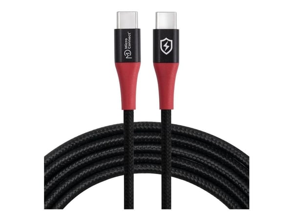 MicroConnect - USB-kabel - 24 pin USB-C (hane) till 24 pin USB-C (hane) - USB 2.0 - 1.5 m - USB-strömförsörjning (240W), säker laddning, datablocke...