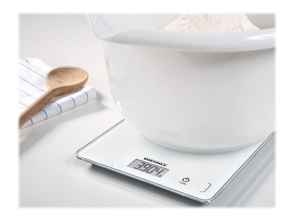 Soehnle Compact 300, Elektroninen keittiövaaka, 5 kg, 1 g, Valkoinen, Pöytävaaka, Neliönmuotoinen