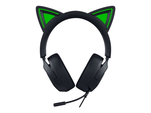 Razer Kraken Kitty V3 X - Hodesett - full størrelse - kablet - 3,5 mm jakk - lydisolerende - svart