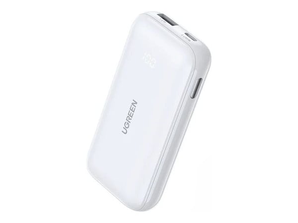 Ugreen - Strømbank - 10000 mAh - 30 watt - PD, QC, Apple Fast Charge - 2 utgangskontakter (USB, USB-C) - svart