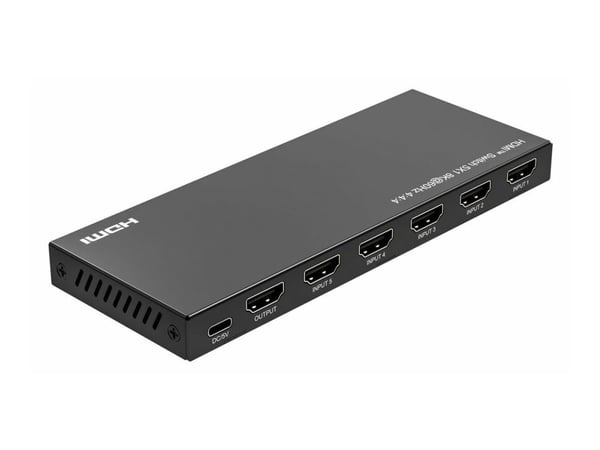 MicroConnect - Video/lyd-splitter - 8K60Hz, HDCP 2.3, with remote control - 5 x HDMI - stasjonær