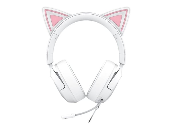 Razer Kraken Kitty V3 X - Hodesett - full størrelse - kablet - 3,5 mm jakk - lydisolerende - hvit