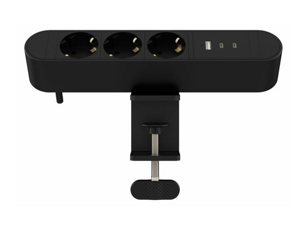 MicroConnect - Effektband (clamp-mountable) - 5 / 9 / 12 V - 30 Watt - ingång: power CEE 7/7 - utgångskontakter: 6 (3 x CEE 7/7, USB, 2 x USB-C) - ...