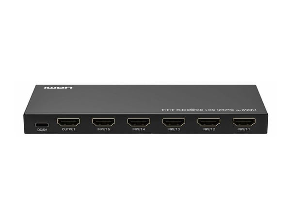 MicroConnect - Video/lyd-splitter - 8K60Hz, HDCP 2.3, with remote control - 5 x HDMI - stasjonær