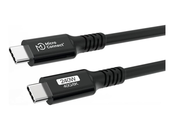 Mikrotilkobling USB4CC1-240W-80GBPS, 1 m, USB C, USB C, USB4 Gen 3x2, 80 Gbps, utgang