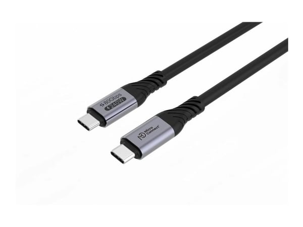 Mikrotilkobling USB4CC1-240W-80GBPS, 1 m, USB C, USB C, USB4 Gen 3x2, 80 Gbps, utgang