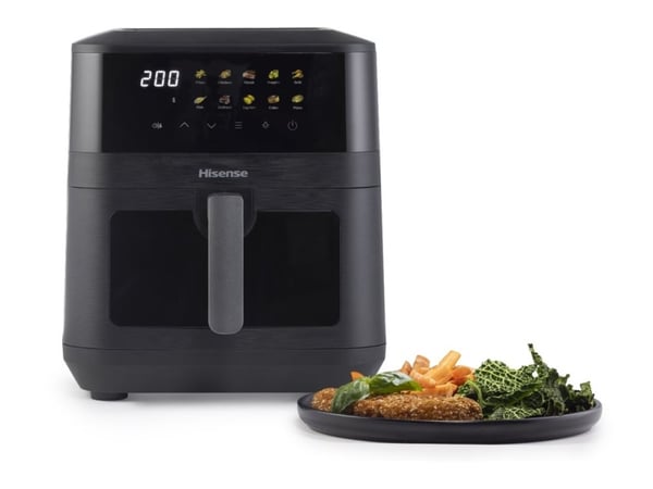 Hisense HAF2100DCD - Varmluftsteker - 7.7 liter - 2100 W - svart