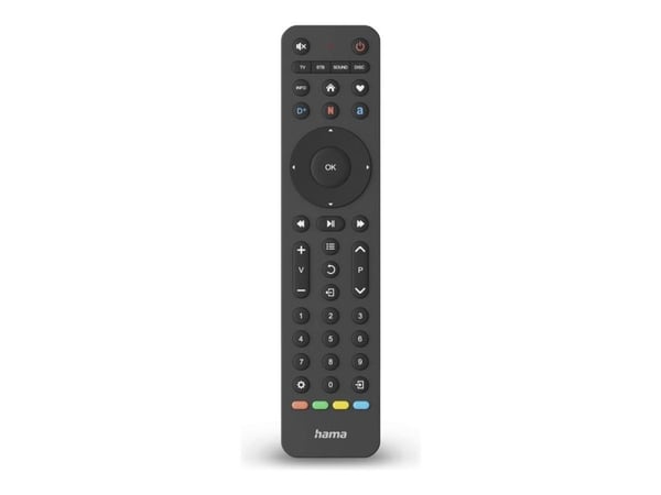 Hama yleiskaukosäädin TV, infrapuna, 4 laitteelle, mukautuva, sovelluspainikkeet (00221053)