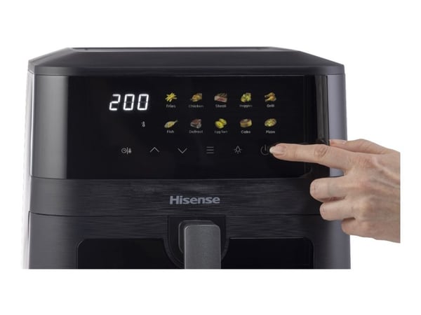 Hisense HAF2100DCD - Varmluftsteker - 7.7 liter - 2100 W - svart