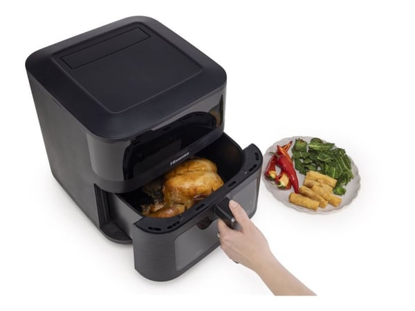 Hisense HAF2100DCD - Varmluftsteker - 7.7 liter - 2100 W - svart