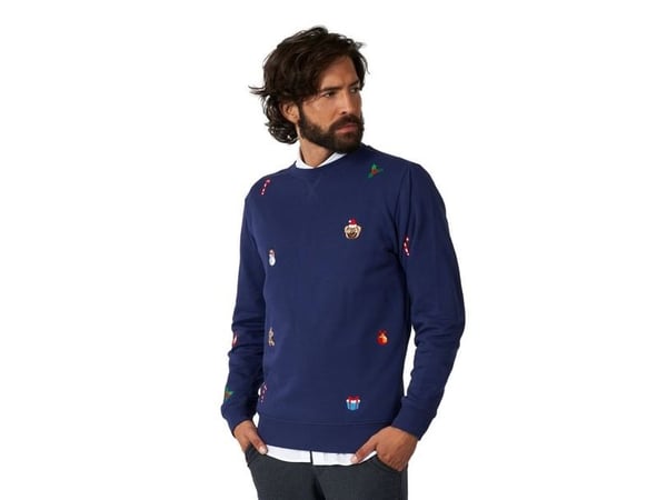 Julebluse X-mas Icons Navy