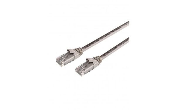 Mercodan UltraFlex Patchcord CAT6 UTP, 10m, Grå, LSZH Halogenfri, AWG26, Kobber, FLUKE testet, 10 m, Cat6, U/UTP (UTP), RJ-45, RJ-45
