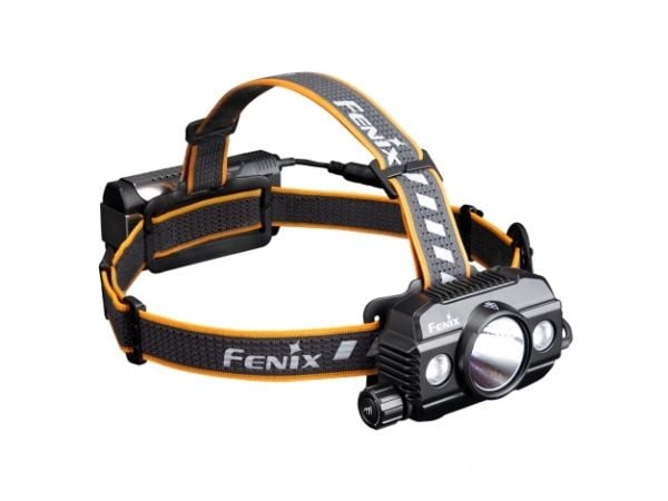 Fenix HP30R V2.0, Hodebåndslommelykt, Sort, Gult, Duraluminium, Knapper, 2 m, IP66