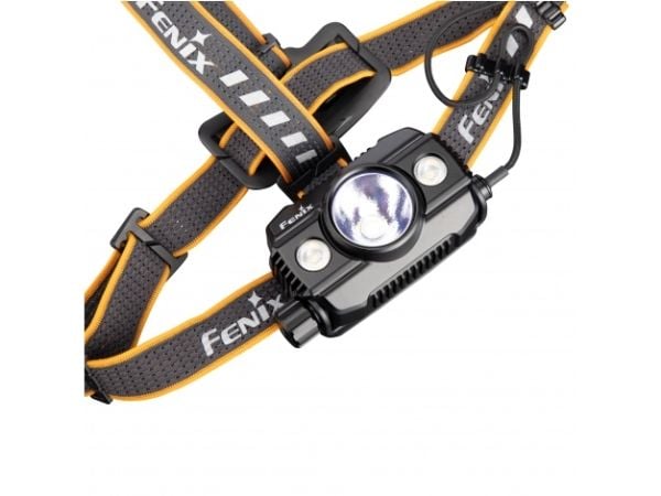 Fenix HP30R V2.0, Hodebåndslommelykt, Sort, Gult, Duraluminium, Knapper, 2 m, IP66