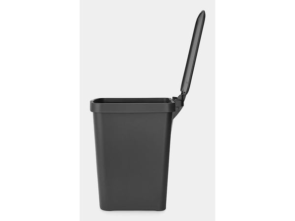 Brabantia StepUp, 25 l, Rektangulær, Resirkulert plast, Mørkegrå, Pedal, 280 mm