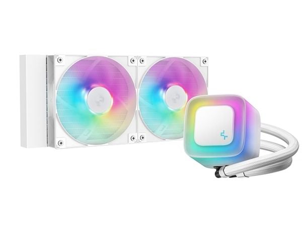 DeepCool LE240 V2, All-in-one-nesteenjäähdytin, 12 cm, Valkoinen