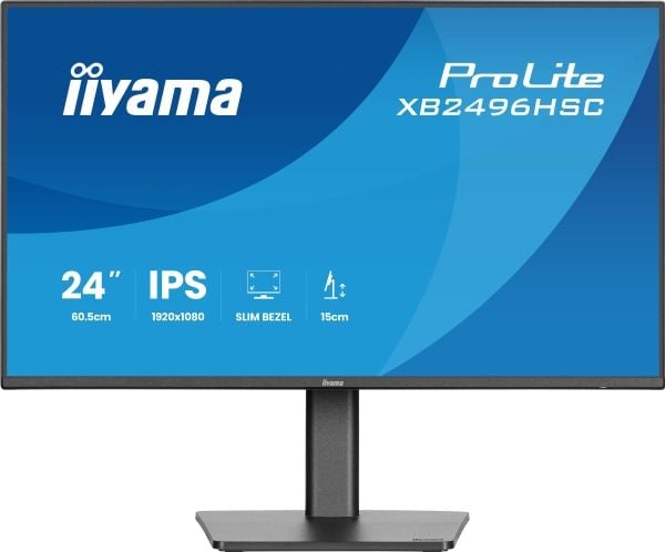 iiyama ProLite XB2496HSC-B1 - LED-skjerm - 24" (23.8" synlig) - 1920 x 1080 Full HD (1080p) @ 144 Hz - IPS - 300 cd/m² - 1500:1 - 3 ms - HDMI, USB-...