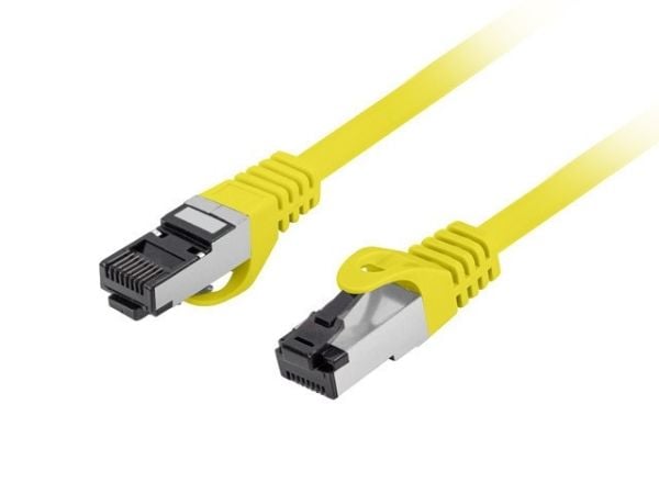 Lanberg - Koblingskabel - RJ-45 (hann) til RJ-45 (hann) - 6.2 mm - S/FTP - CAT 8.1 - halogenfri, uten hindringer - gul