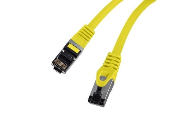 Lanberg - Koblingskabel - RJ-45 (hann) til RJ-45 (hann) - 6.2 mm - S/FTP - CAT 8.1 - halogenfri, uten hindringer - gul