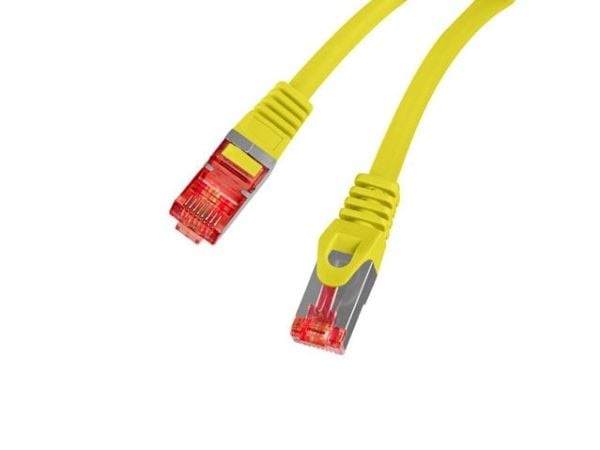 Lanberg - Koblingskabel - RJ-45 (hann) til RJ-45 (hann) - 5.7 mm - S/FTP - CAT 6 - halogenfri, uten hindringer - gul