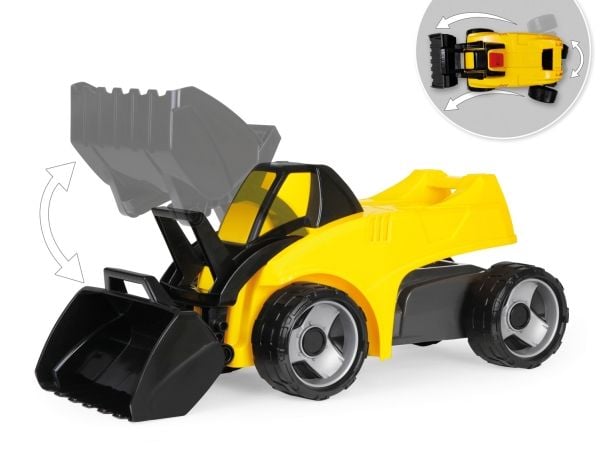 Lena GIGA TRUCKS 02145, Hjullaster, 3 år, Plast, Stål, Sort, Gult