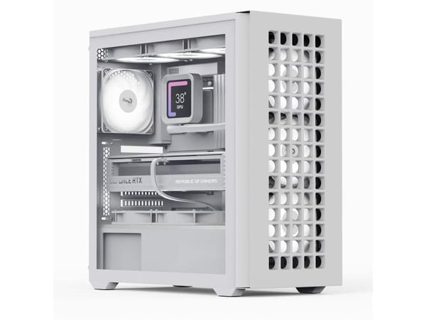 Aerocool D301A, Mini Tower, PC, Hvit, Tre, Micro ATX, Mini-ITX, Akrylonitril-butadien-styren (ABS), SPCC, Spilling