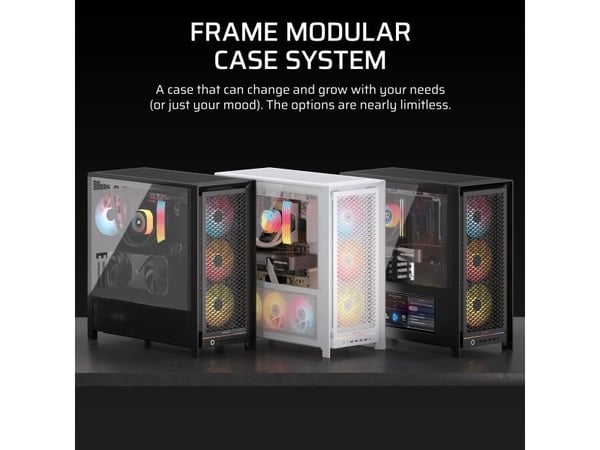 CORSAIR FRAME 5000D RS - Mid tower - utvidet ATX (E-ATX) - sidepanel med vindu (herdet glass) - ingen strømforsyning (ATX) - svart - USB/lyd