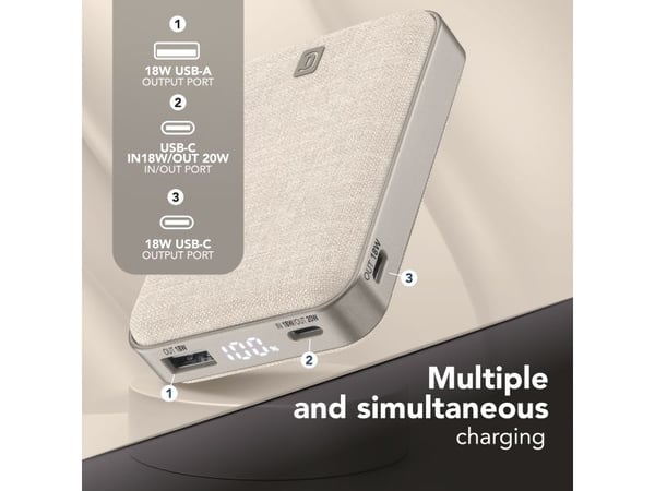 Cellularline 8018080491047, 10000 mAh, 20 W, Hvit