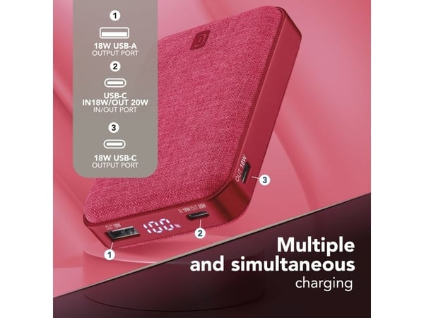 Cellularline 8018080491054, 10000 mAh, Röd