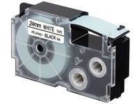 Casio XR-24WE1, Musta valkoisella, Musta, 2,4 cm, 8 m, Laatikko