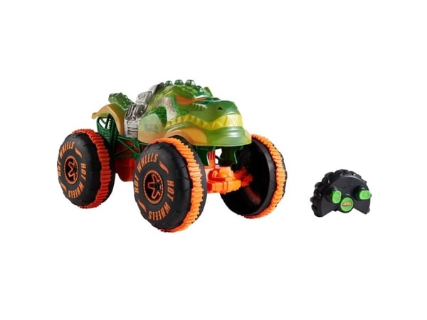 Hot Wheels Monster Trucks Fjernstyrt Rageasaur, batteridrevet fjernstyrt lekebil i målestokk 1 : 15, Monster truck, 4 år, AAA, Plast, Flerfarget