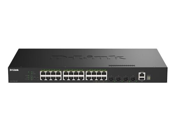 D-Link SmartPro DGS-1530-28P - Switch - smart - 24 x 10/100/1000 (PoE+) + 4 x 10 Gigabit SFP+ - stasjonær, rackmonterbar - PoE+ (370 W)