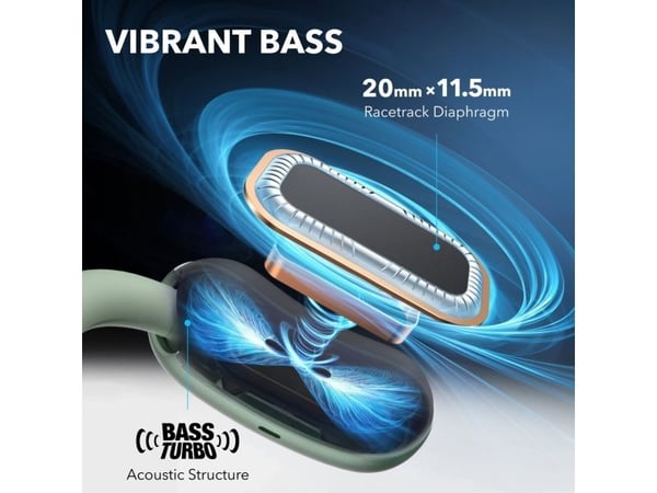 Anker Soundcore Aero Fit 2 langattomat Bluetooth-kuulokkeet vihreä