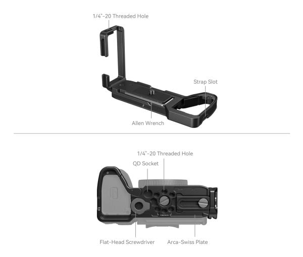 SmallRig 3660B, 142,2 mm, 65,1 mm, 88,8 mm, 135 g, 161 mm, 123 mm