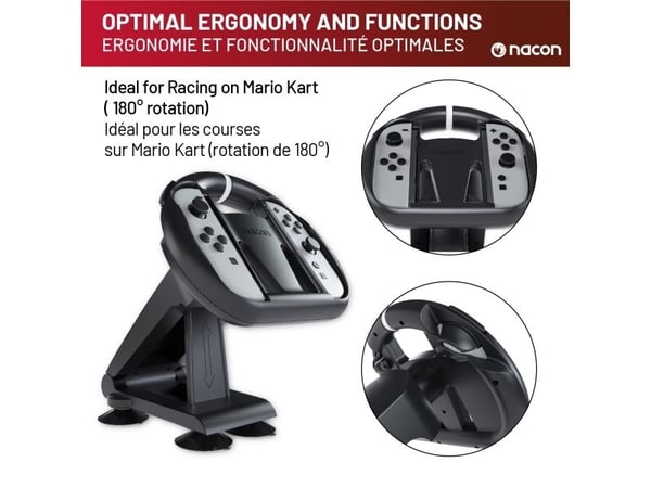 NACON NA028232, Nintendo Switch 2, Racingratt, Svart, Nintendo, Joy-Con 2