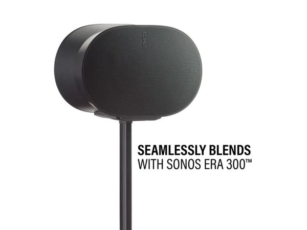Sanus WSSE3A1-B2 - Stativ - for høyttaler(e) - høydejusterbar - ekstrudert aluminium, stål - svart - plassering på gulv - for Sonos Era 300