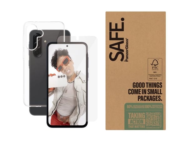 SAFE. by PanzerGlass - 2-i-1-pakke - baksidedeksel for mobiltelefon - polyethlen-tereftalat (PET), 100 % resirkulert termoplastisk polyuretan (TPU)...