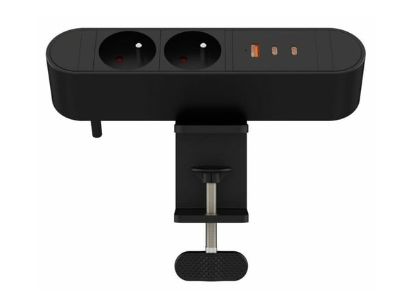 MicroConnect - Effektband (clamp-mountable) - 5 / 9 / 12 / 15 / 20.3 V - 67 Watt - ingång: Typ E - utgångskontakter: 5 (2 x CEE 7/7, USB, 2 x USB-C...