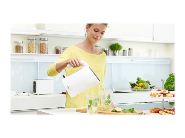 Braun WK 3110 WH, 1,7 L, 3000 W, Valkoinen, Veden tason ilmaisin, Johdoton