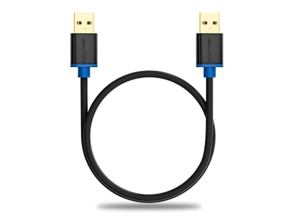 deleyCON MK745, 3 m, USB A, USB A, USB 3.2 Gen 1 (3.1 Gen 1), 5 Gbit/s, Sort