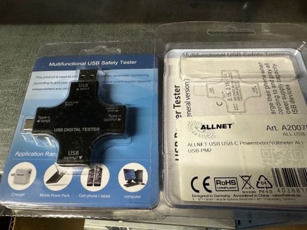 ALLNET USB USB-C teho-/jännitemittari ALL-USB-PM2 (ALL-USB-PM2)